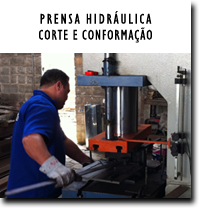 prensa hidráulica e corte em conformação
